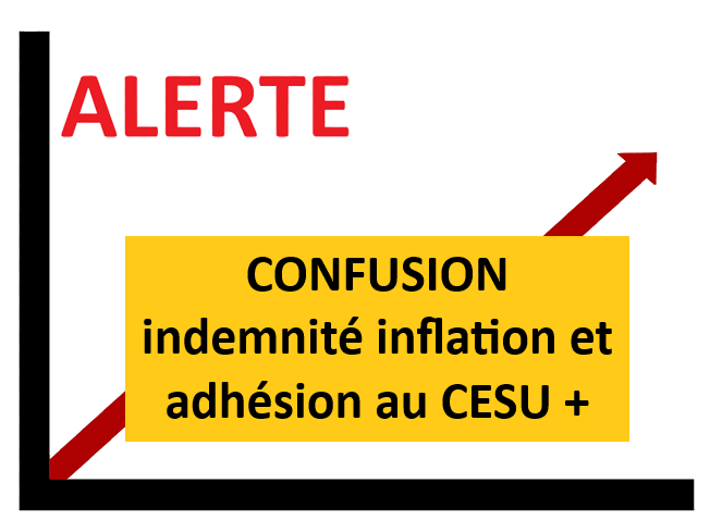 Lire la suite à propos de l’article Alerte : CONFUSION indemnité inflation et adhésion au CESU +