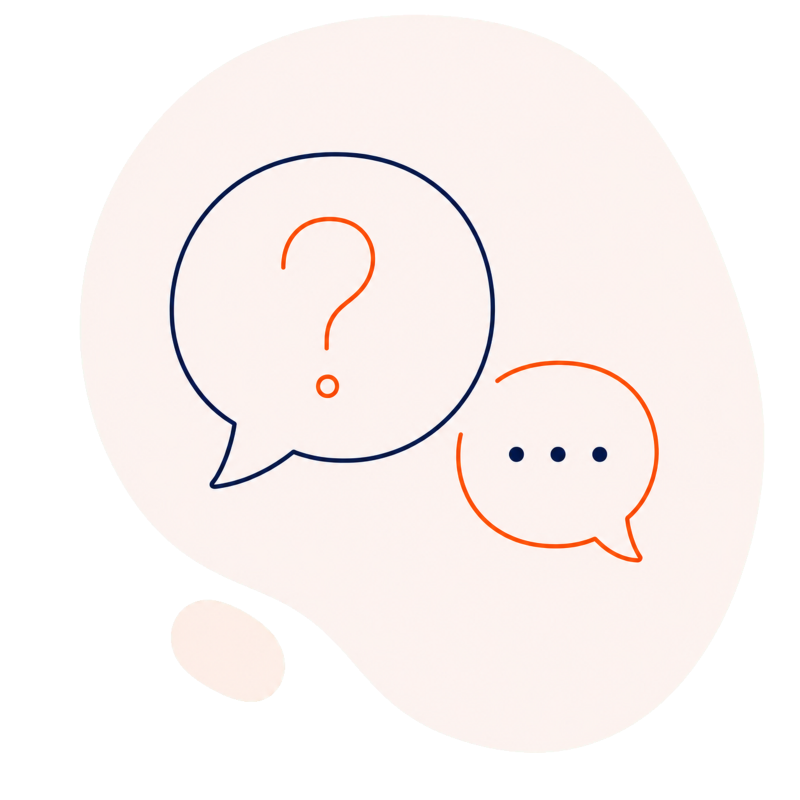 Illustration représentant des questions